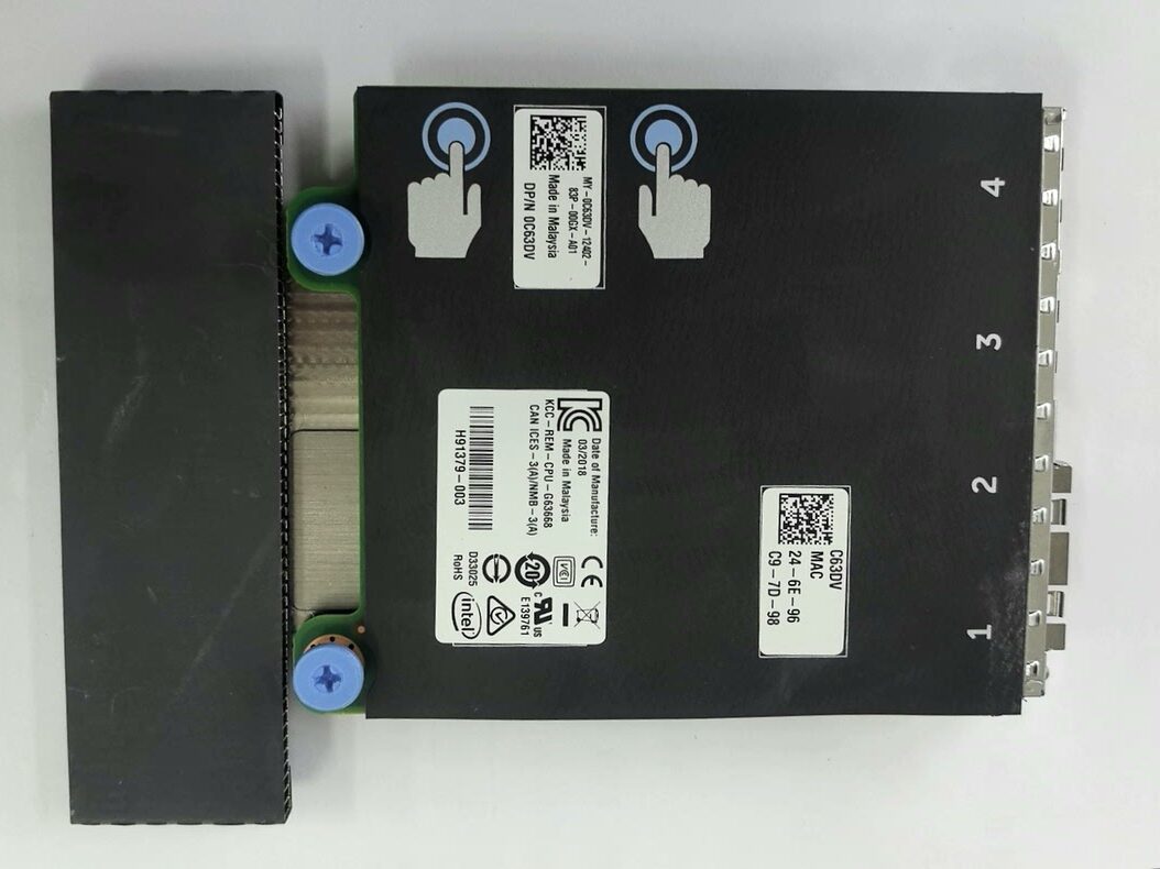 Dell Intel C63DV 2x10GB 2x1GB Network R620 Mezz DAUGHTER CARD 02 Dell Intel C63DV 2x10GB 2x1GB Network R620 Mezz DAUGHTER CARD 02