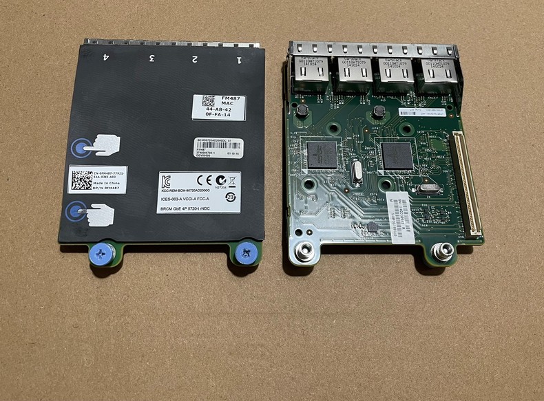 Dell POWEREDGE R620 R720 4 Port 1gbe Broadcom 5720 Network Daughter Card Fm487 05 Dell POWEREDGE R620 R720 4 Port 1gbe Broadcom 5720 Network Daughter Card Fm487 05