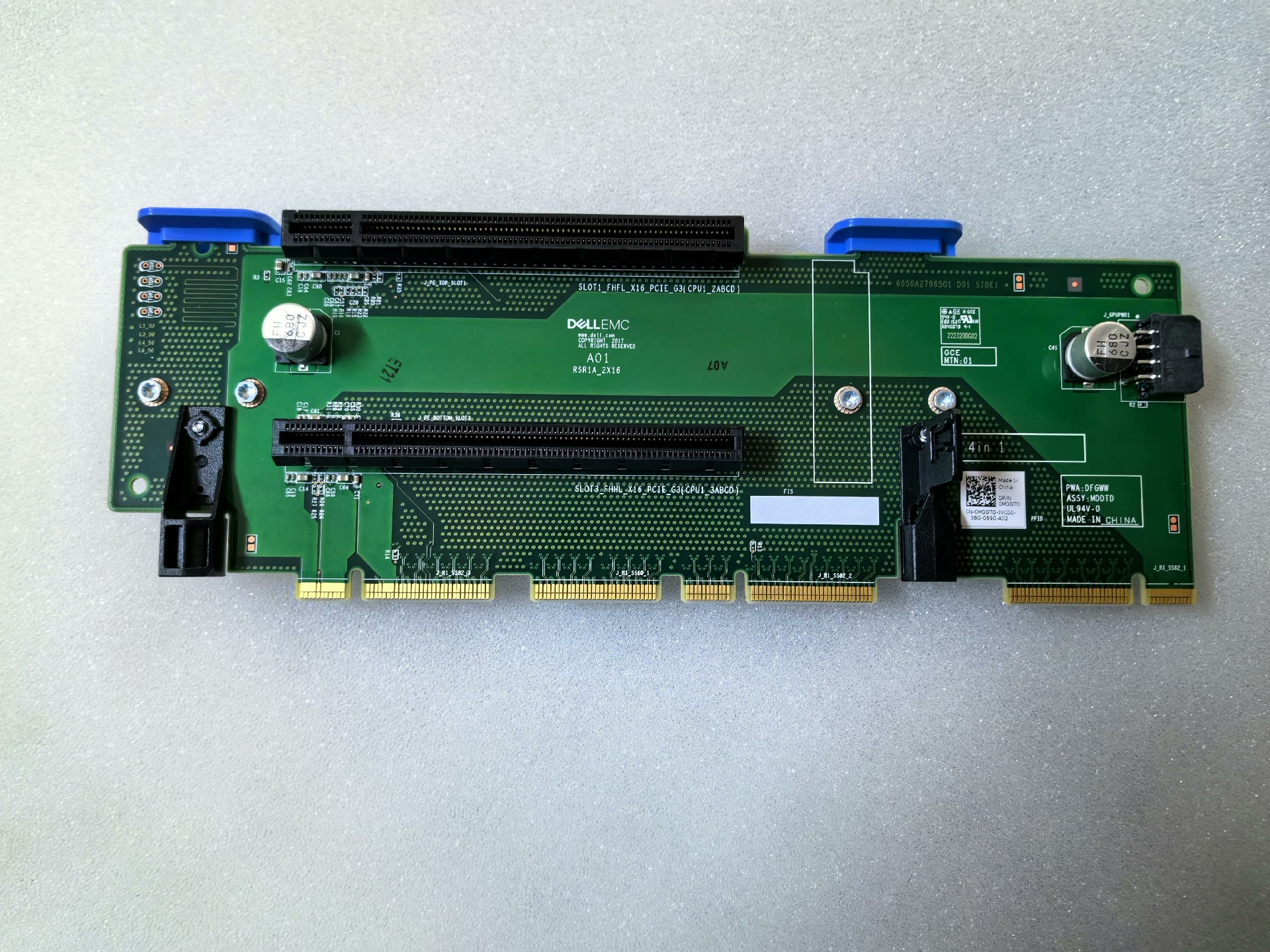 dell r740 r740xd riser card 2x slot pcie x16 gen3 0mddtd mddtd 01