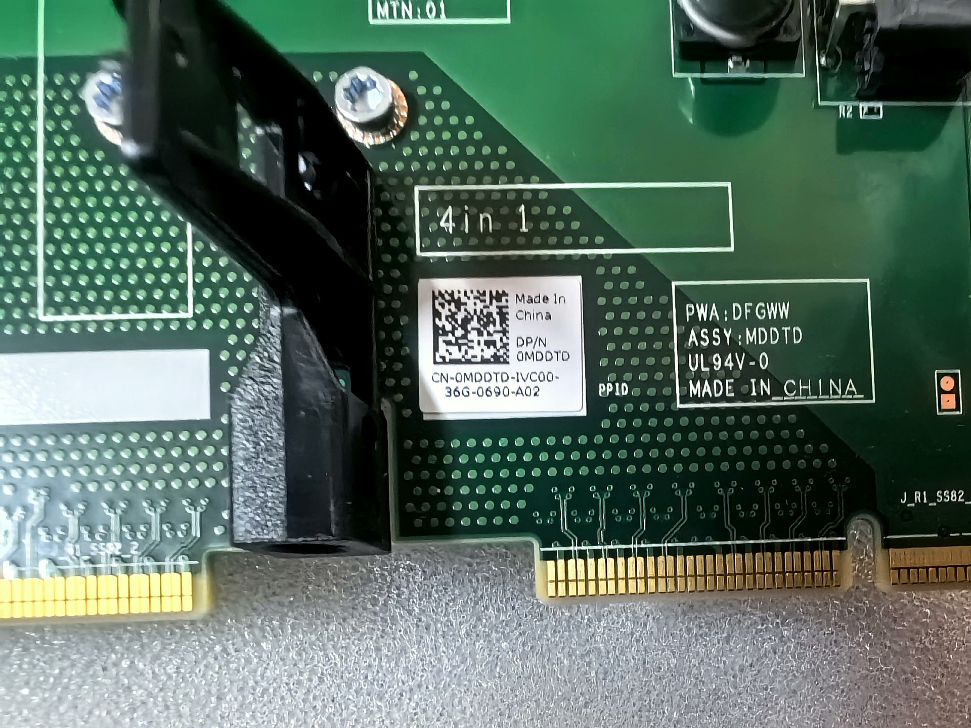 dell r740 r740xd riser card 2x slot pcie x16 gen3 0mddtd mddtd 03