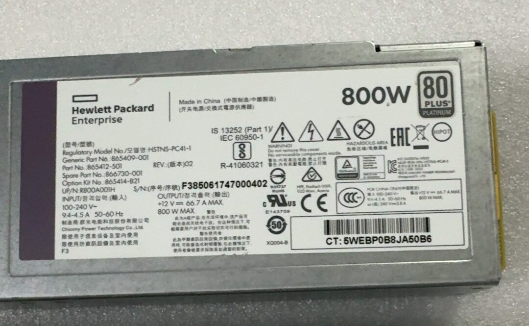 nguon hp gen10 800w server power supply 02 nguon hp gen10 800w server power supply 02